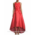 Alibaba Elegant Long New high low front short back long Red Pink Color A Line Evening Party Dresses Or Bridesmaid Dress LE45